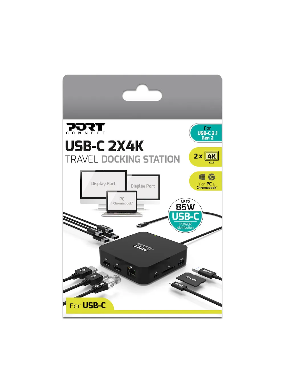 PORT Designs USB-C Office Docking Station 2 x 4K /901907-EU