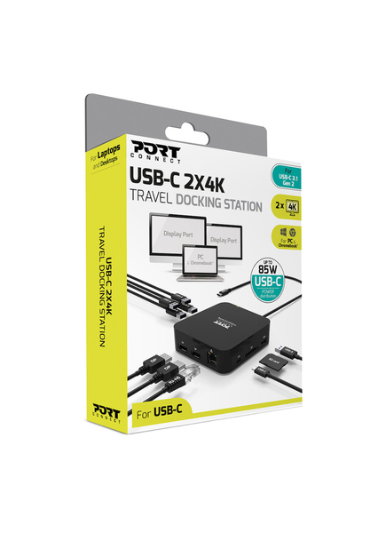PORT Designs USB-C Travel Docking Station 2 x 4K /901907