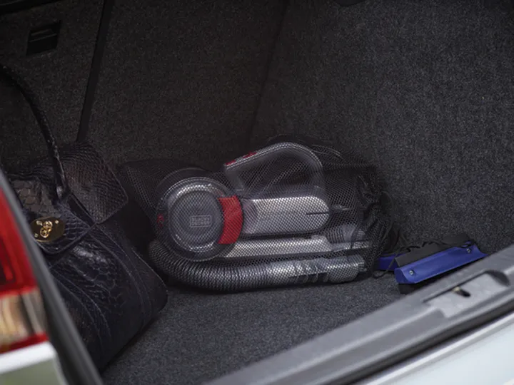 BLACK+DECKER Pivot Auto PV1200AV-XJ 12V 12.5 W 0.44 L -pussiton k&auml;sik&auml;ytt&ouml;inen imuri, harmaa, punainen, l&auml;pin&auml;kyv&auml;