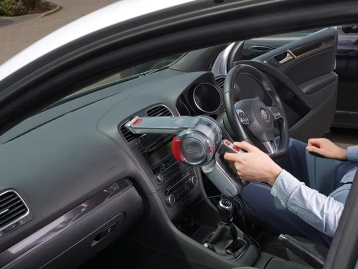 BLACK+DECKER Pivot Auto PV1200AV-XJ 12V 12.5 W 0.44 L -pussiton k&auml;sik&auml;ytt&ouml;inen imuri, harmaa, punainen, l&auml;pin&auml;kyv&auml;
