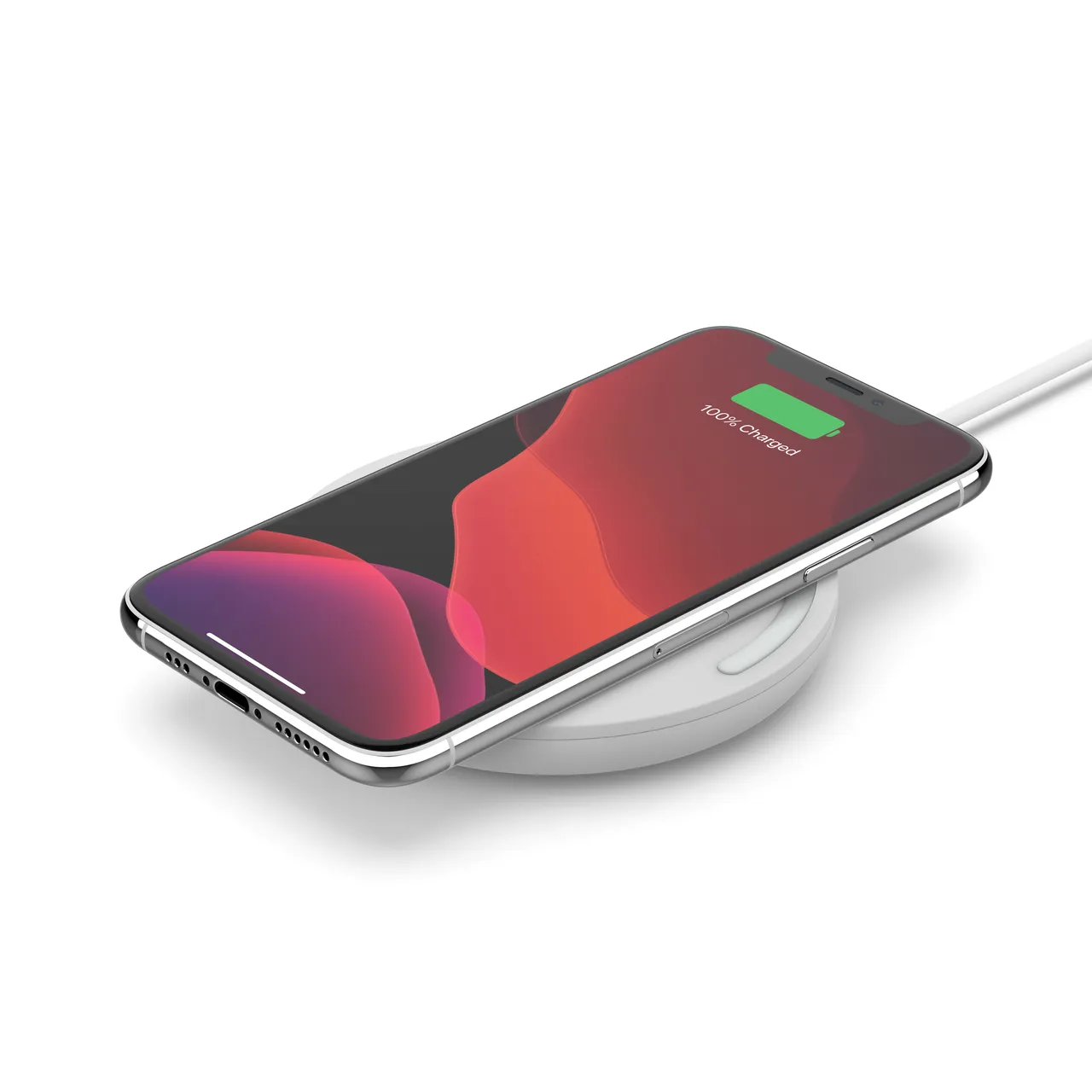 10W Wireless Charging Pad with Micro USB Cable / No PSU (White)