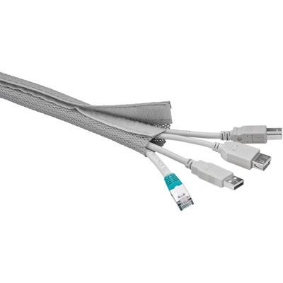Kabelstrumpa f&divide;r sortering, kardborrband, nylon, 1,8m, gr&Otilde;