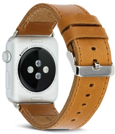 42mm Watch Strap Copenhagen, Light Saddle Brown/Silver