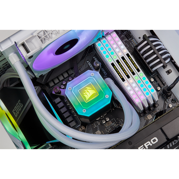 Corsair iCUE H100i Elite Capellix White 240mm - AiO liquid cooler