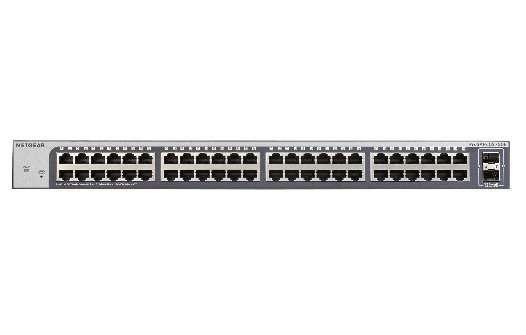 NETGEAR Plus GS750E - Kytkin - smart - 48 x 10/100/1000 + 2 x Gigabit SFP - ty&ouml;p&ouml;yt&auml;, r&auml;kkiin asennettava