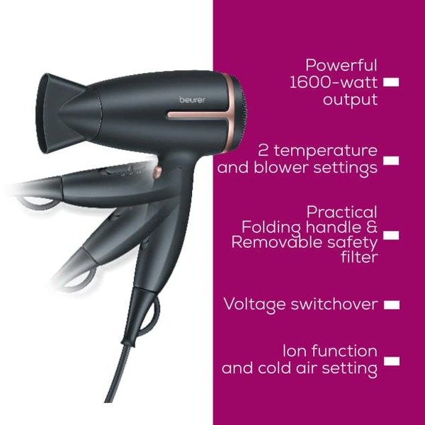 Beurer HC 25 Limited Edition 2025, 1600W - hair dryer, Black