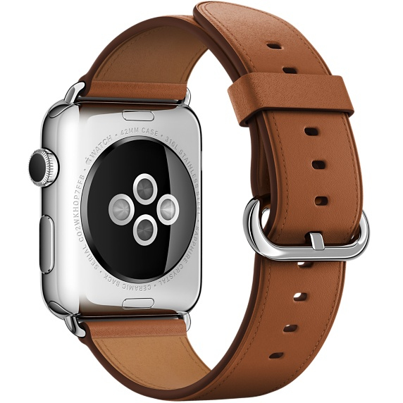 Apple 42mm Classic Buckle - Kellohihna - saddle brown malleihin Watch (42 mm)