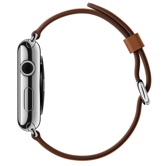 Apple 42mm Classic Buckle - Kellohihna - saddle brown malleihin Watch (42 mm)
