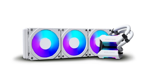 Phanteks Glacier One 360MP HALOS D-RGB AIO Liquid CPU Cooler, White
