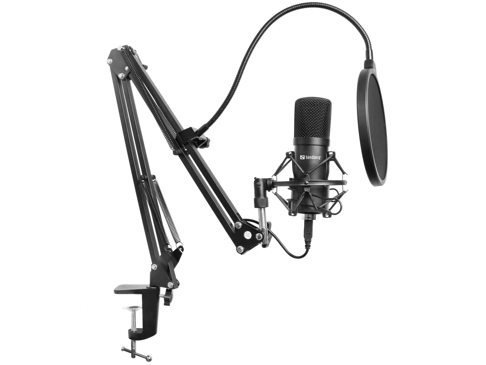 Sandberg Streamer USB - microphone kit, black