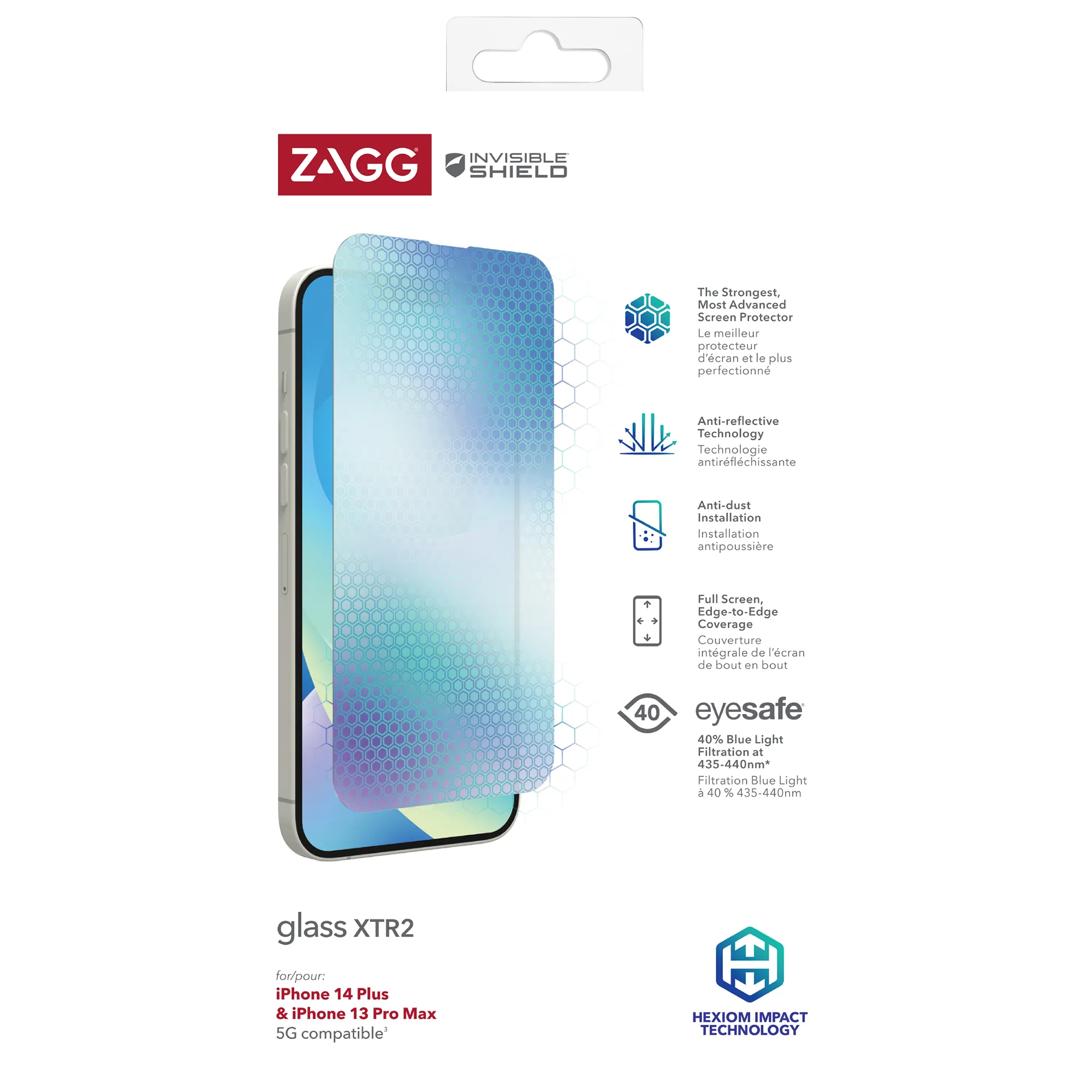 Zagg Glass XTR2, iPhone 14 Plus / 13 Pro Max -panssarilasi