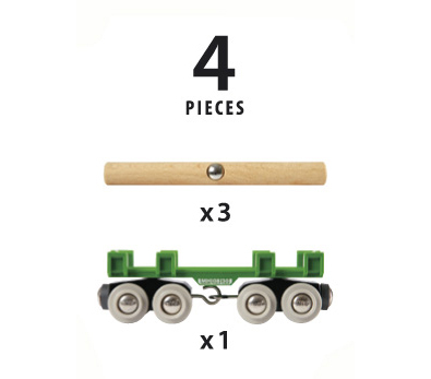 Brio Lumber Loading Wagon 33696, 4pcs
