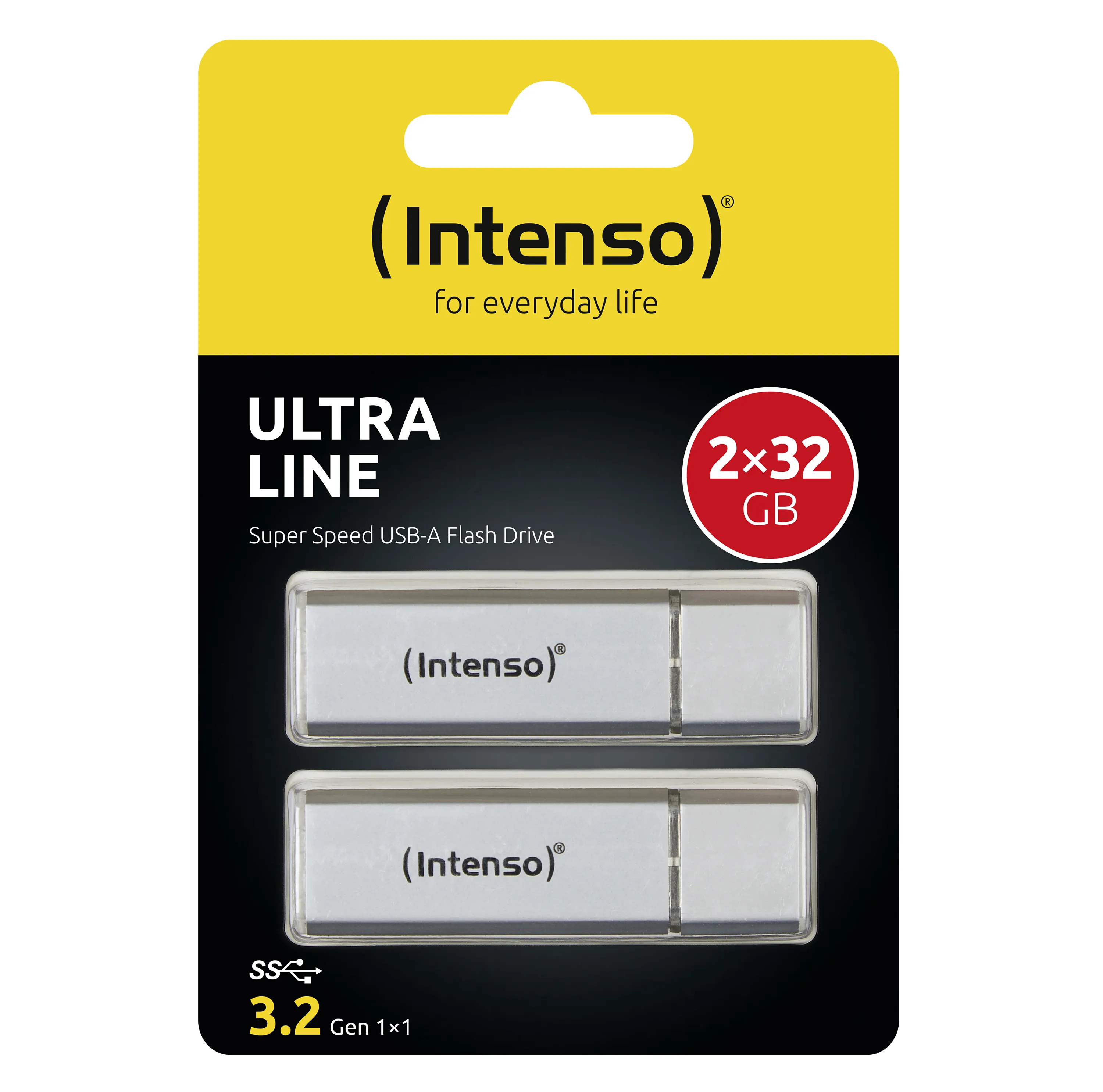 Intenso Ultra Line 2 x 32GB 32GB USB 3.2 Gen 1x1 - memory stick, Silver