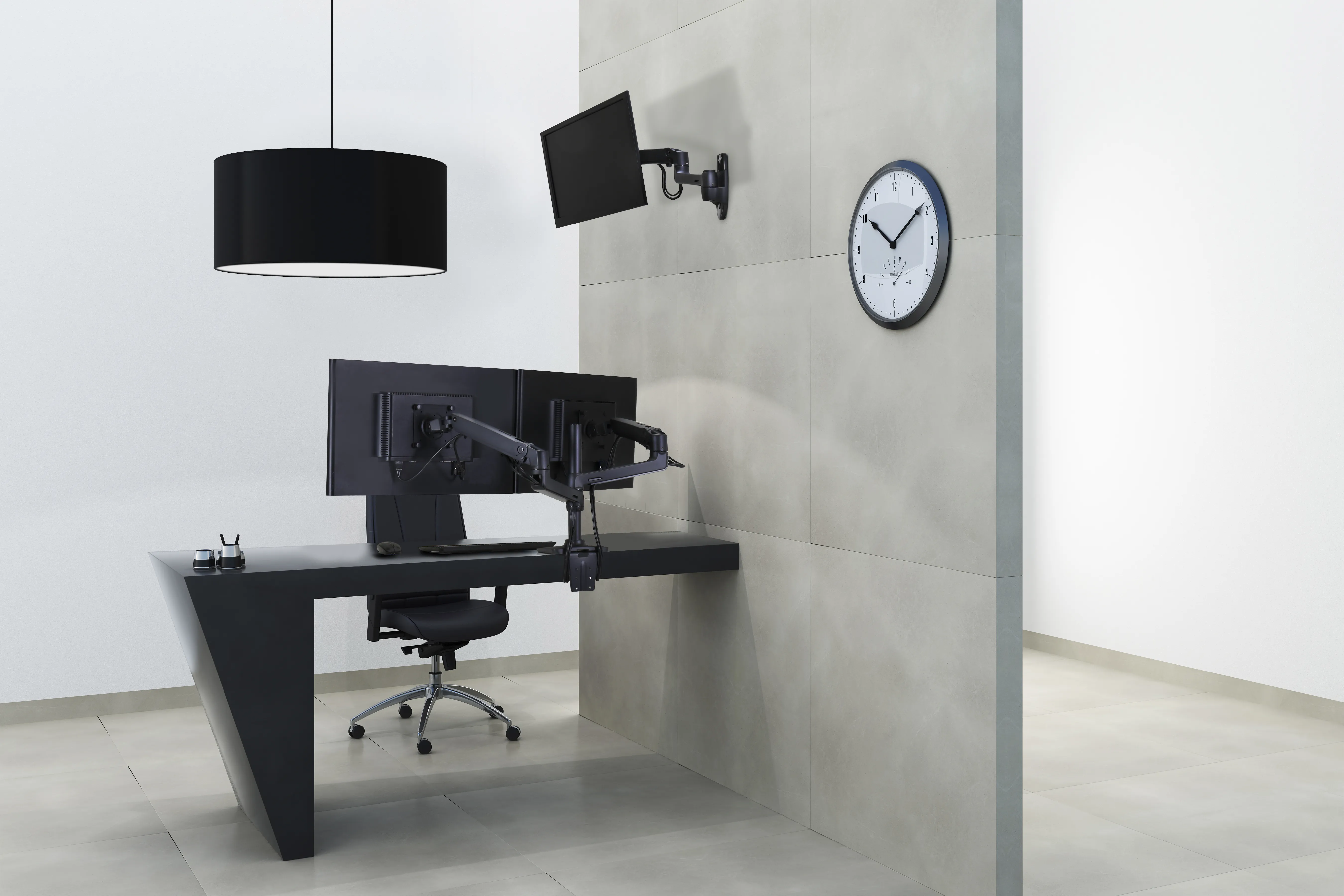 Ergotron LX Wall - väggmonterad bildskärmarm, svart, 20-34", 11kg