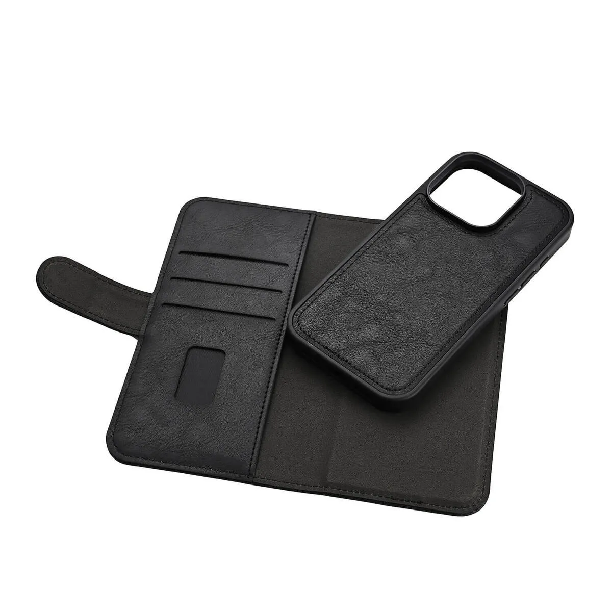GEAR Wallet MagSeries, iPhone 16 Pro - 2-in-1 lompakkokotelo, Musta