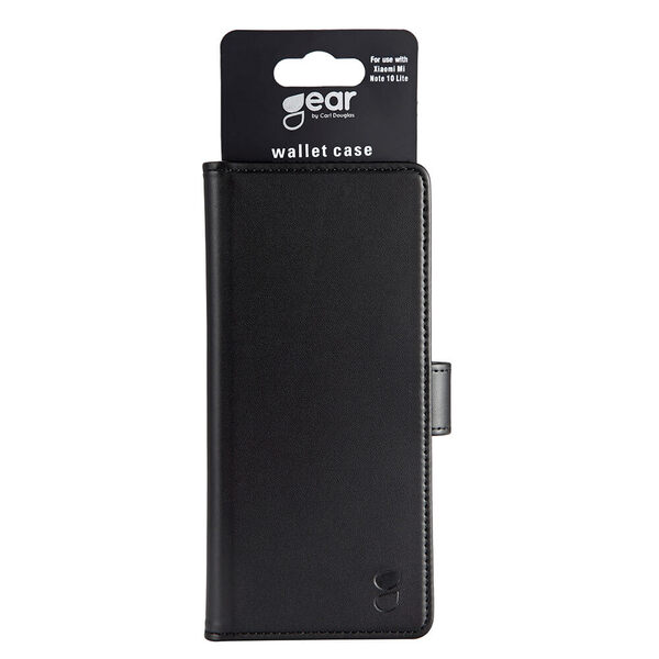 GEAR Wallet, Xiaomi Mi Note 10 Lite - plånboksfodral, Svart