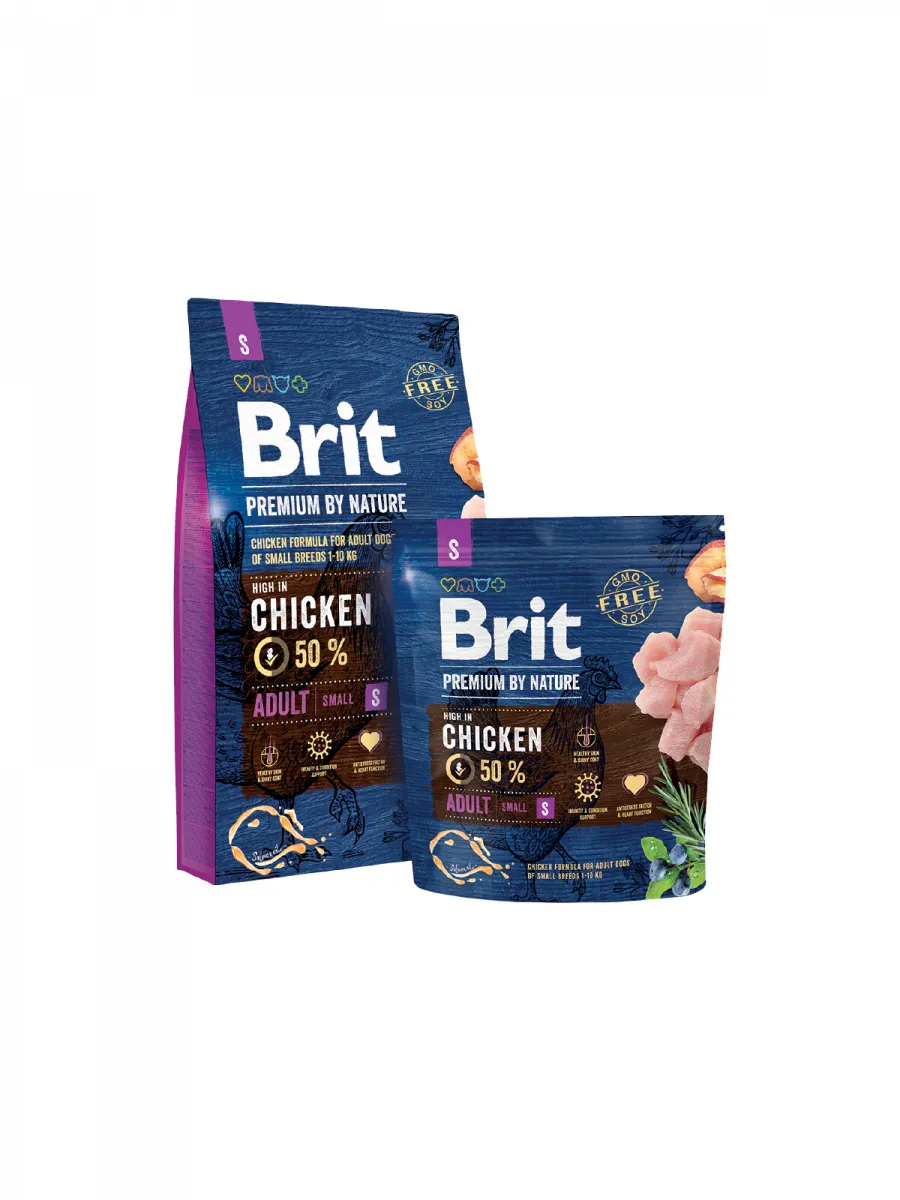 Brit Premium by Nature Adult S Chicken, Dry food for dogs, 8kg