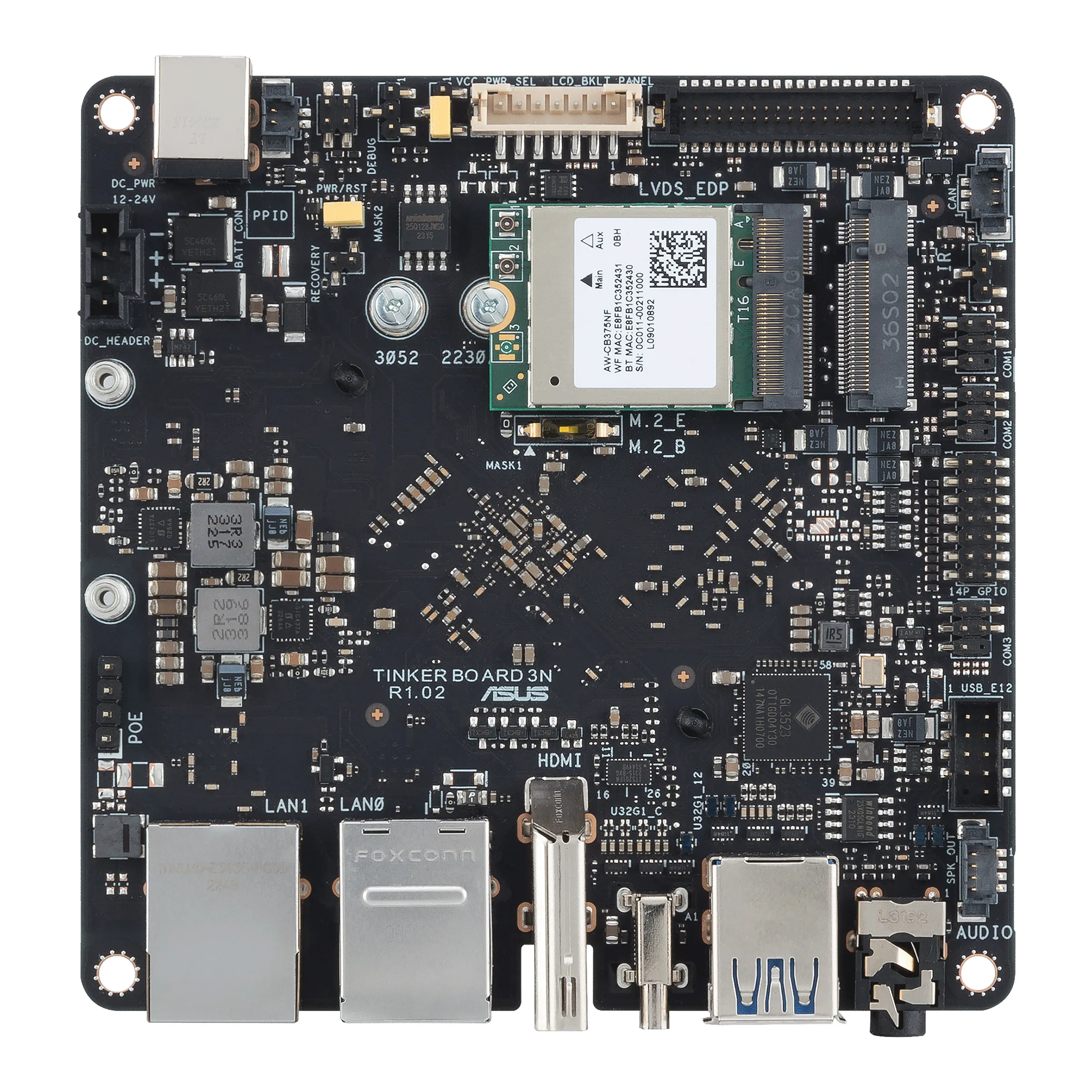 Asus Tinker Board 3N Wi-Fi 6 NUC moderkort