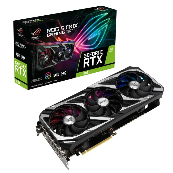 Asus GeForce RTX 3050 ROG Strix 8 Gt -n&auml;yt&ouml;nohjain