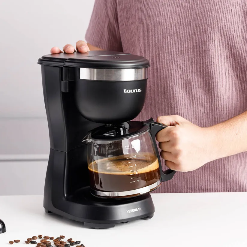 Taurus Verona Inox - coffee maker, black, 12 cups