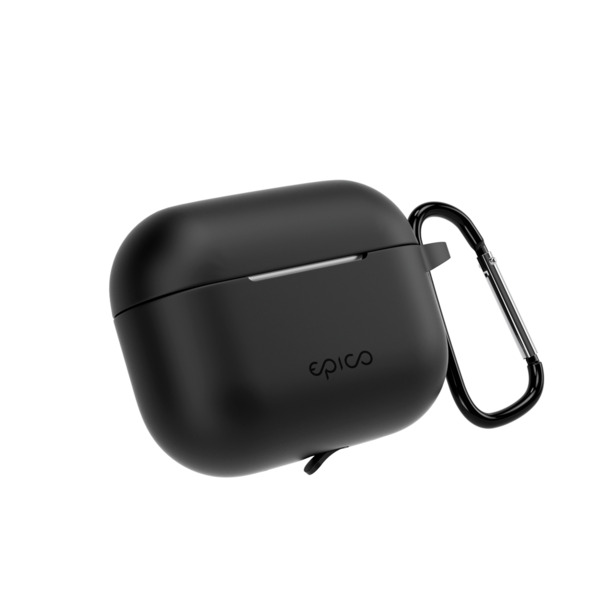 Epico Silicone | Cover AirPods Pro 3 | Black | Secure Carabiner