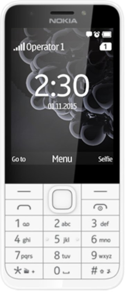 Nokia 230 - Matkapuhelin - microSDHC slot - GSM - 320 x 240 pikseli&auml; - 2 MP (2 MP front camera) - hopea