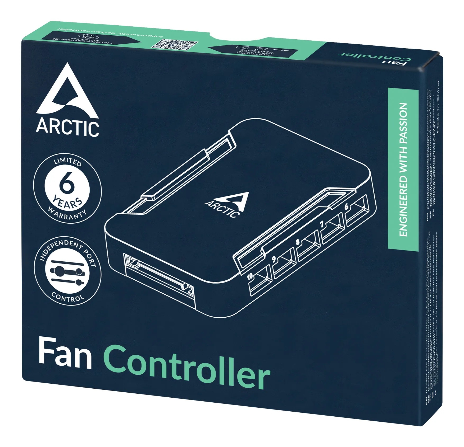 ARCTIC 10-channel PWM SATA Fan Controller, Black