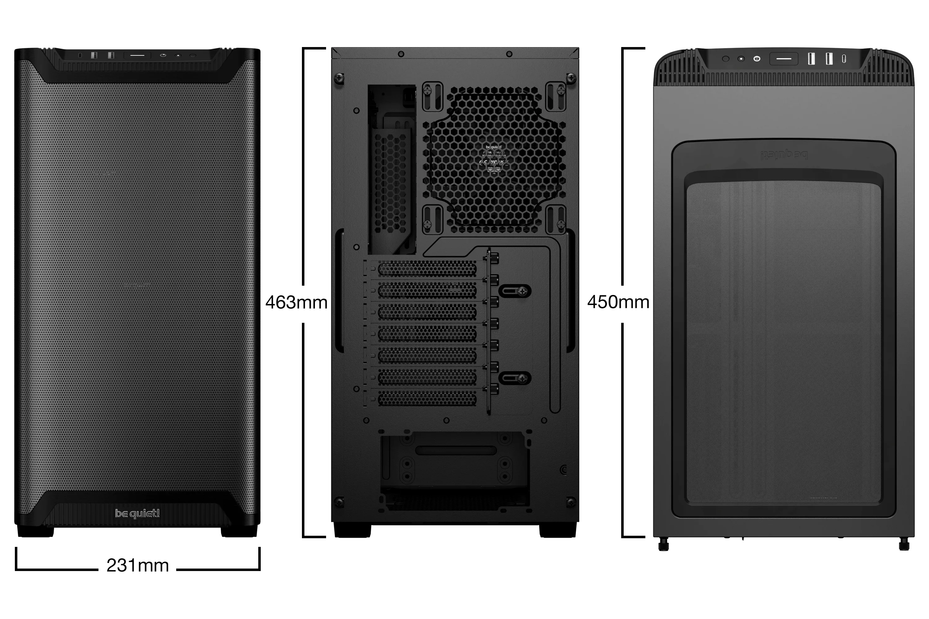 be quiet! Pure Base 501 Airflow - midi chassi, fönster, svart