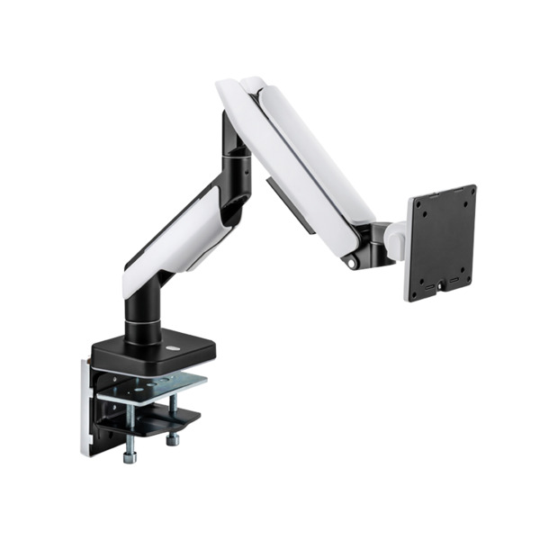 Logilink Gaming RGB Single Gas Spring - monitor arm, White, 17-49&quot;, 20kg