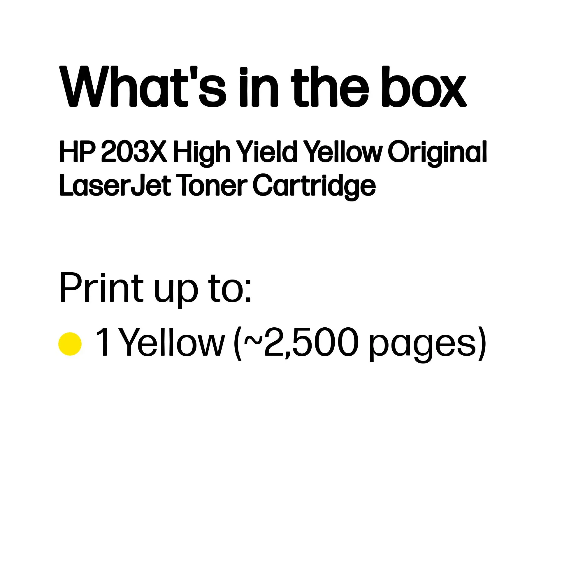 HP Toner/203X Original LaserJet Cart YL