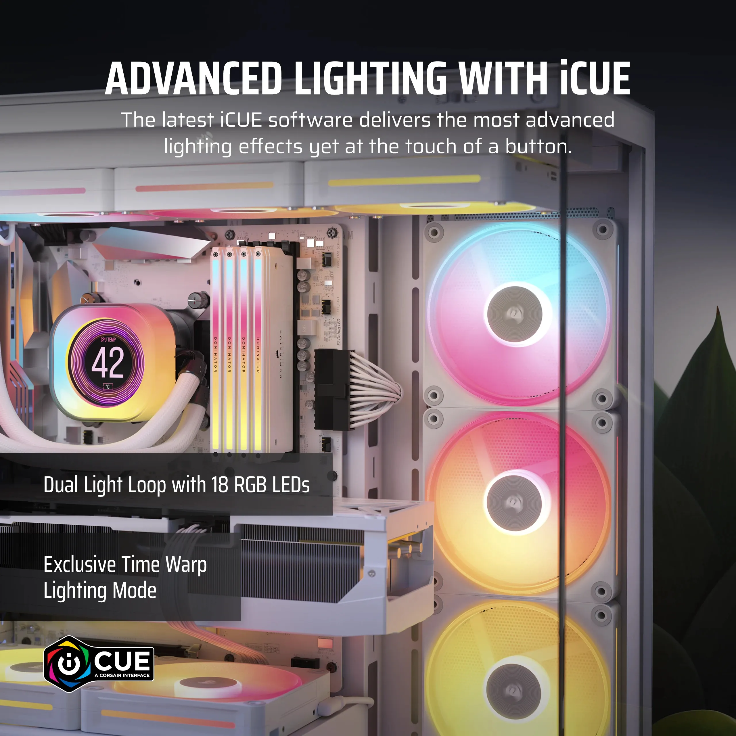 CORSAIR iCUE LINK LX140-R RGB, 140mm, White