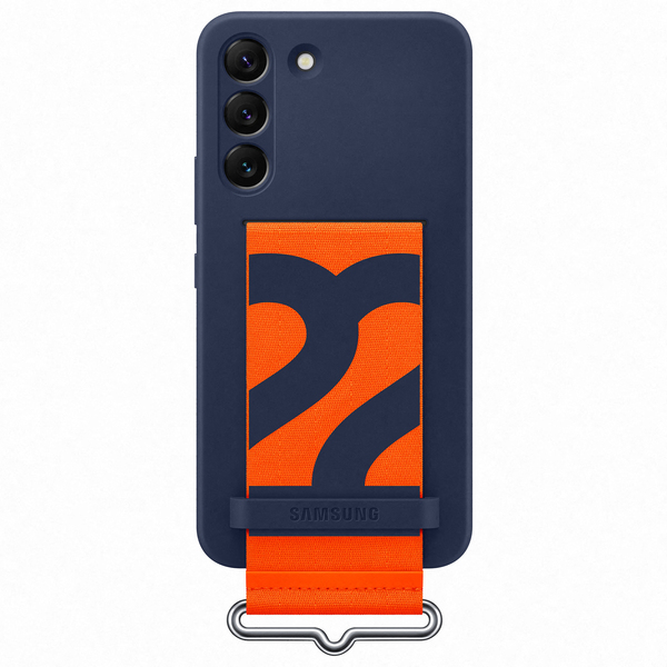 Samsung Galaxy S22 Silicone Cover with Strap - Case, Blue