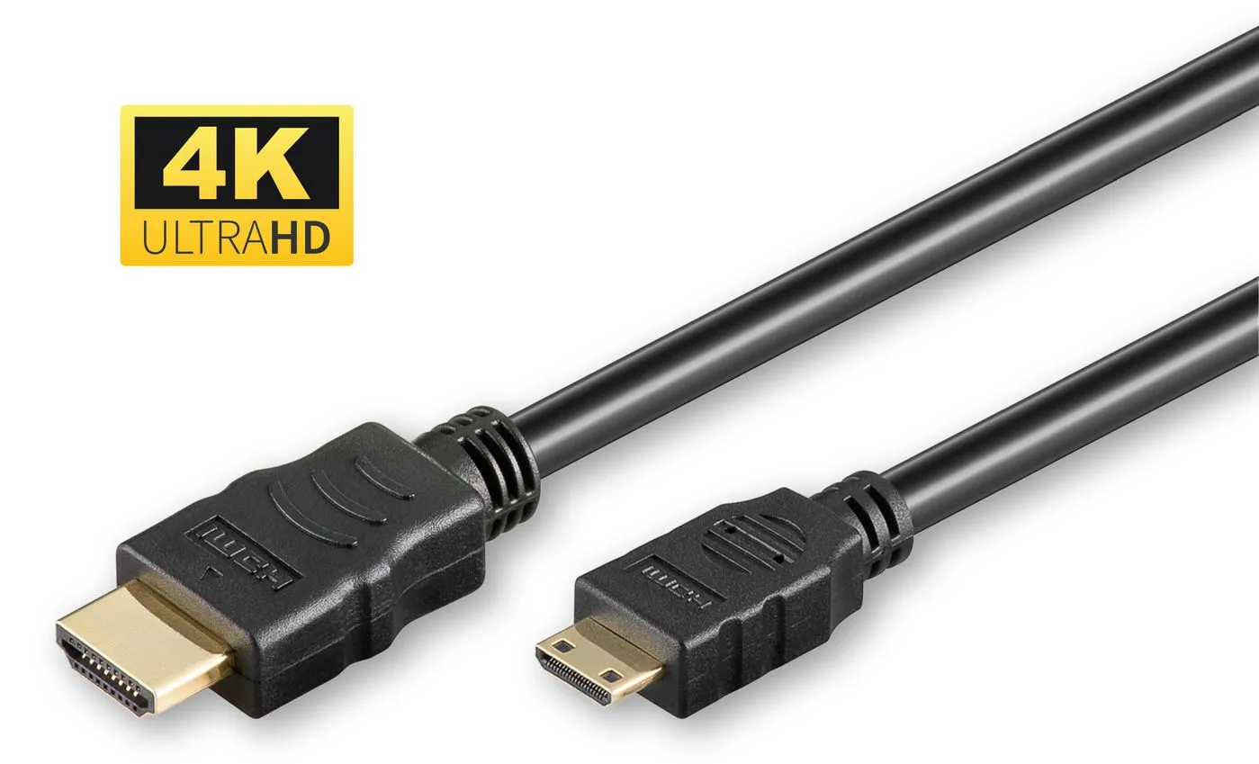 MicroConnect HDMI 1.4 Type A to C cable, with Ethernet, 1.5 m, Black
