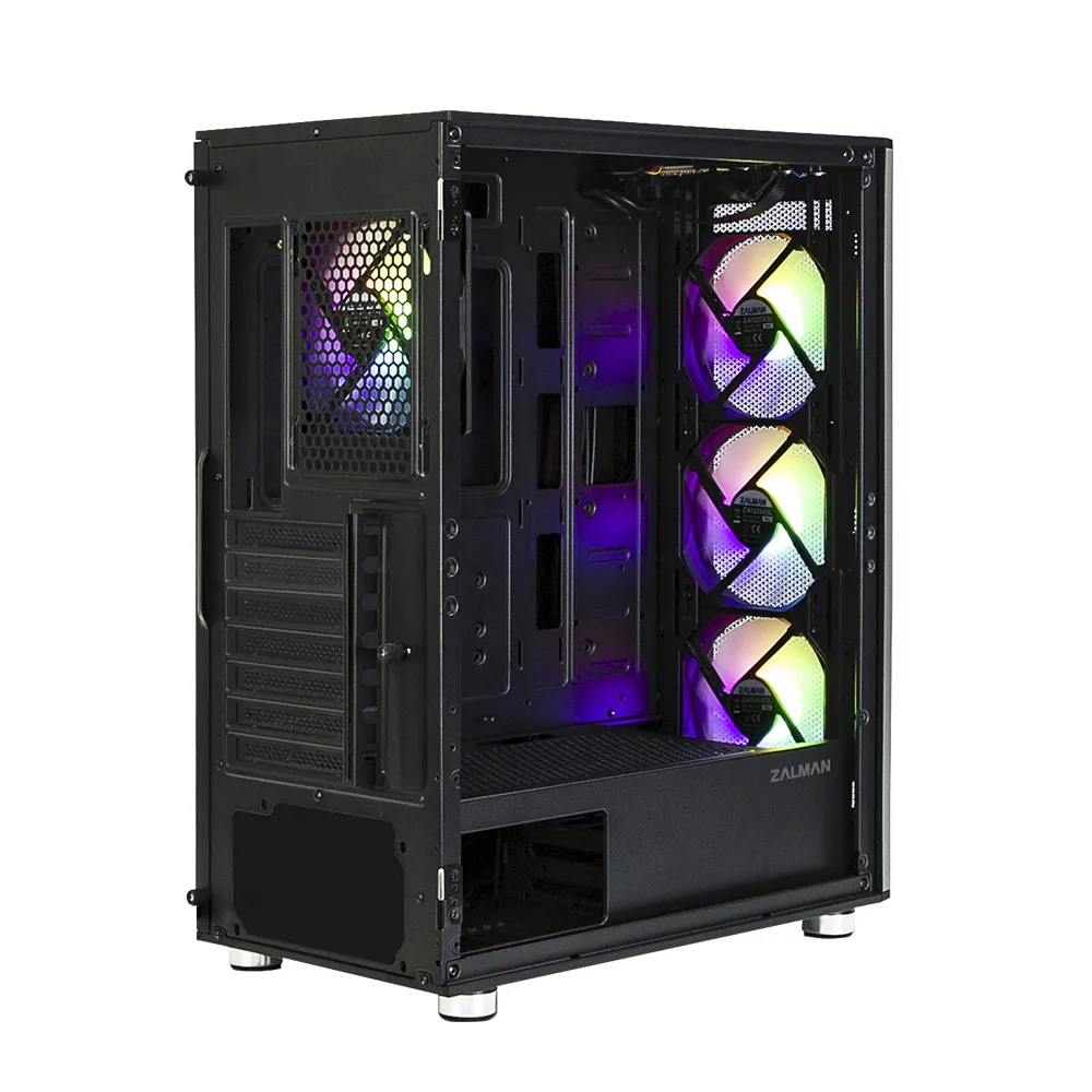 Zalman I3 Neo, 4 RGB fans - midi case with window, Black