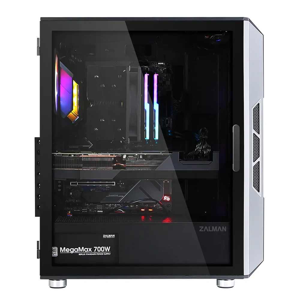 Zalman I3 Neo, 4 RGB fans - midi case with window, Black