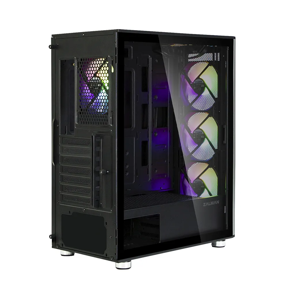 Zalman I3 Neo, 4 RGB fans - midi case with window, Black