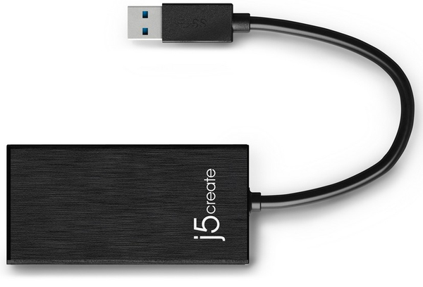 J5 Create JUH410, USB 3.0 - VGA-sovitin, sis.rak 3-portinen hubi, m
