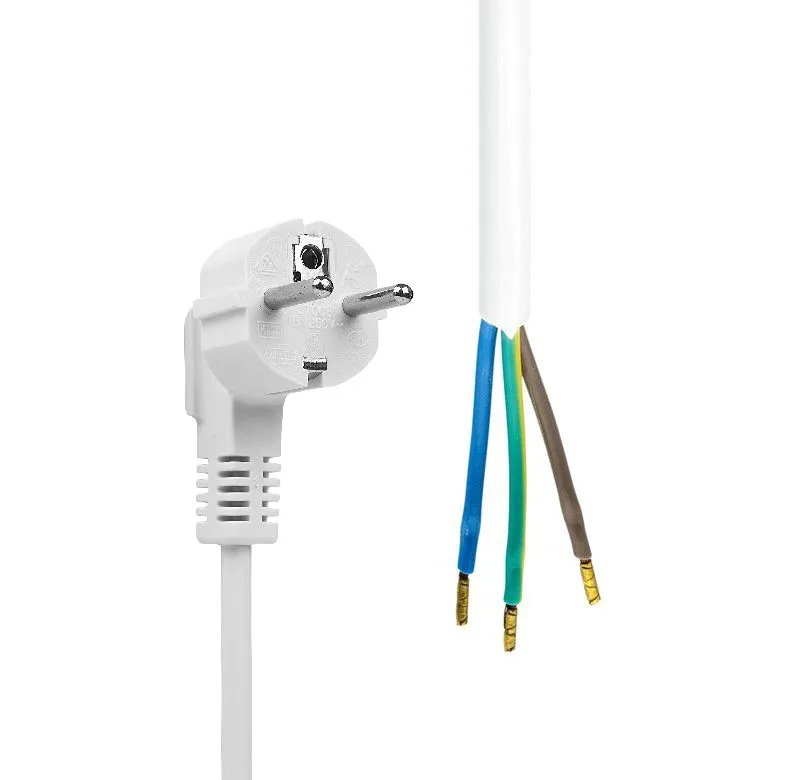 MicroConnect MC-PE003SCHW-OE Schuko - Open end -virtajohto, 3 m, valkoinen