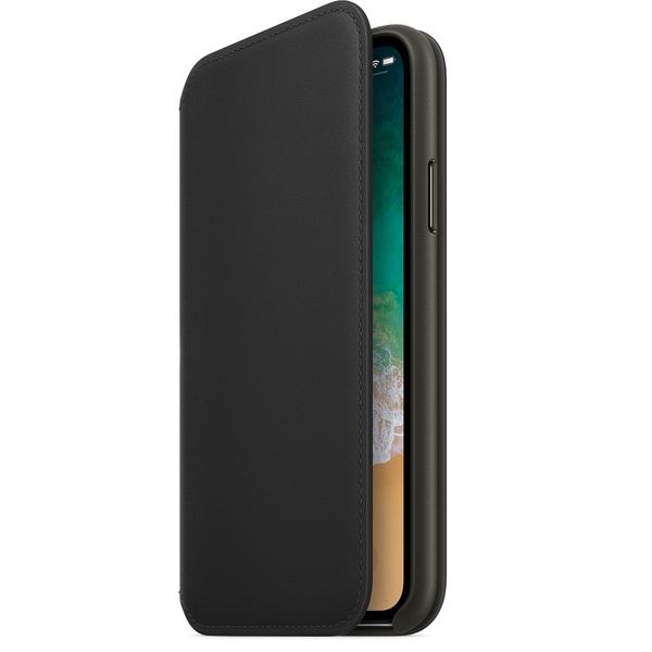 iPhone X Leather Folio - Black