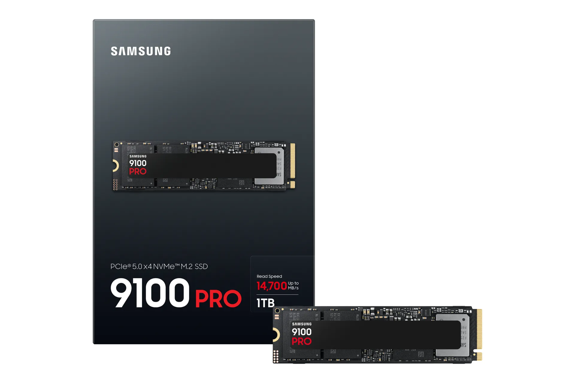 Samsung 9100 PRO 1 Tt M.2 PCIe 5.0 x4 NVMe -SSD-levy, musta