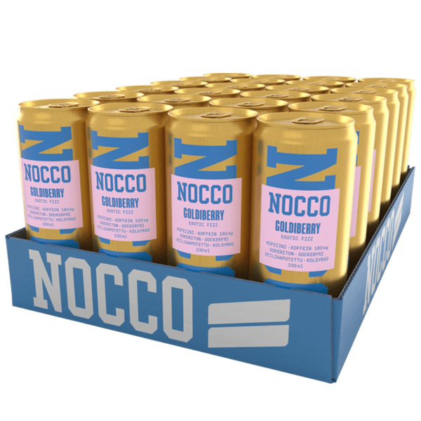 Nocco BCAA Goldiberry 330ml - energidryck, 24 kpl