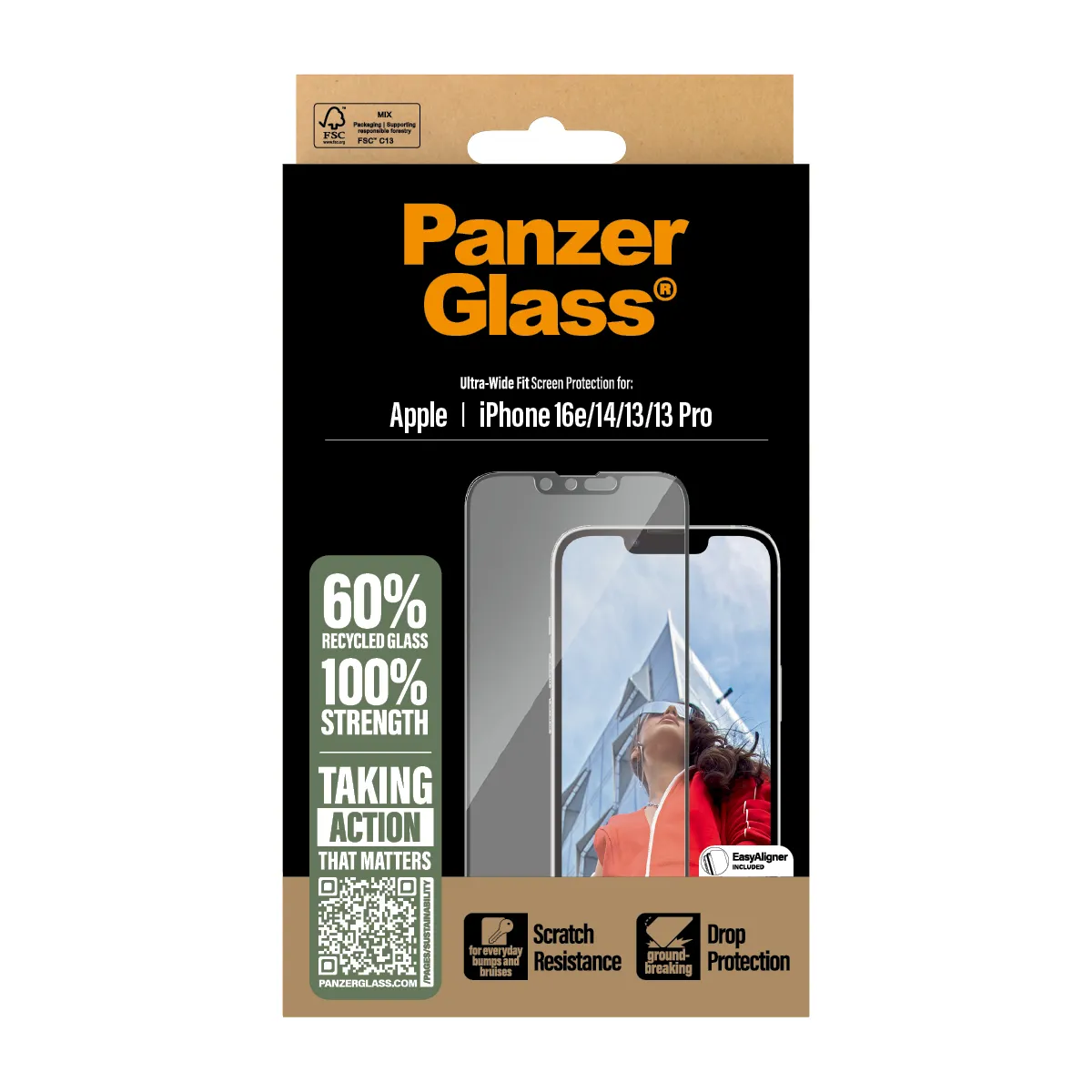 PanzerGlass Ultra-Wide Fit Alignerkit iPhone 16E / 14 / 13 / 13 Pro - Screen Protector