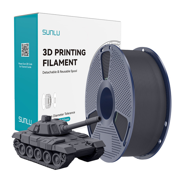 SUNLU PLA+ 1.75 mm, 1 kg -3D-tulostusfilamentti, harmaa