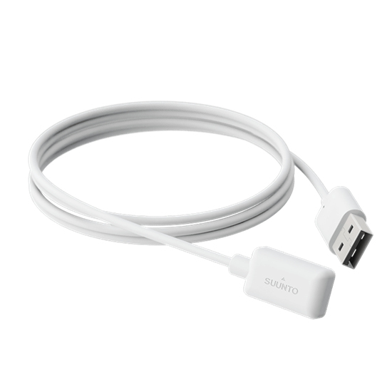 Suunto - Lataus-/datakaapeli - USB uros to p&auml;&auml;te (magneetti) - valkoinen