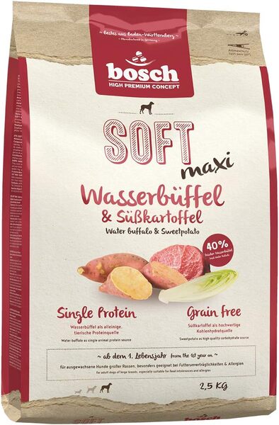 Bosch SOFT Maxi Water Buffalo &amp; Sweet Potato, Dry food for dogs, Adult, 12.5kg