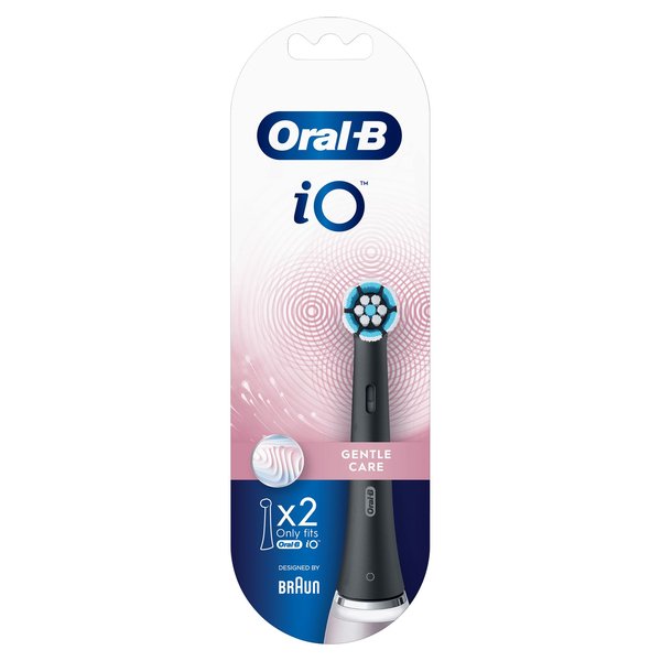 Oral-B iO Gentle Black Vaihtoharja, 2 Kpl/pkt.