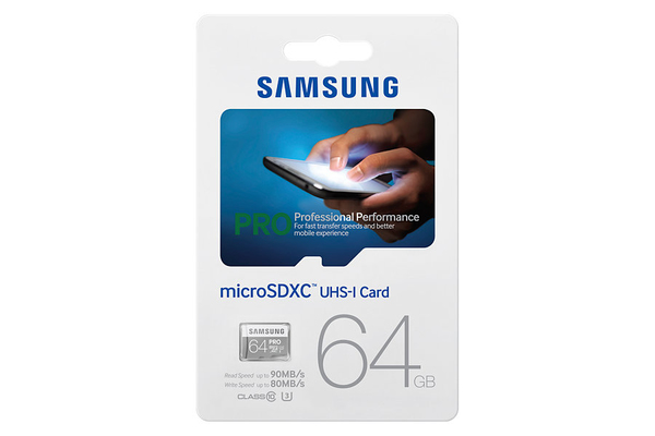 Samsung Micro SD card 64GB PRO R90/W80, Class10, USH-I