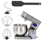 Camry CR 4223 Planetary Food Processor, 2000 W, 5 L, 6 Speeds, LCD Display, Silver