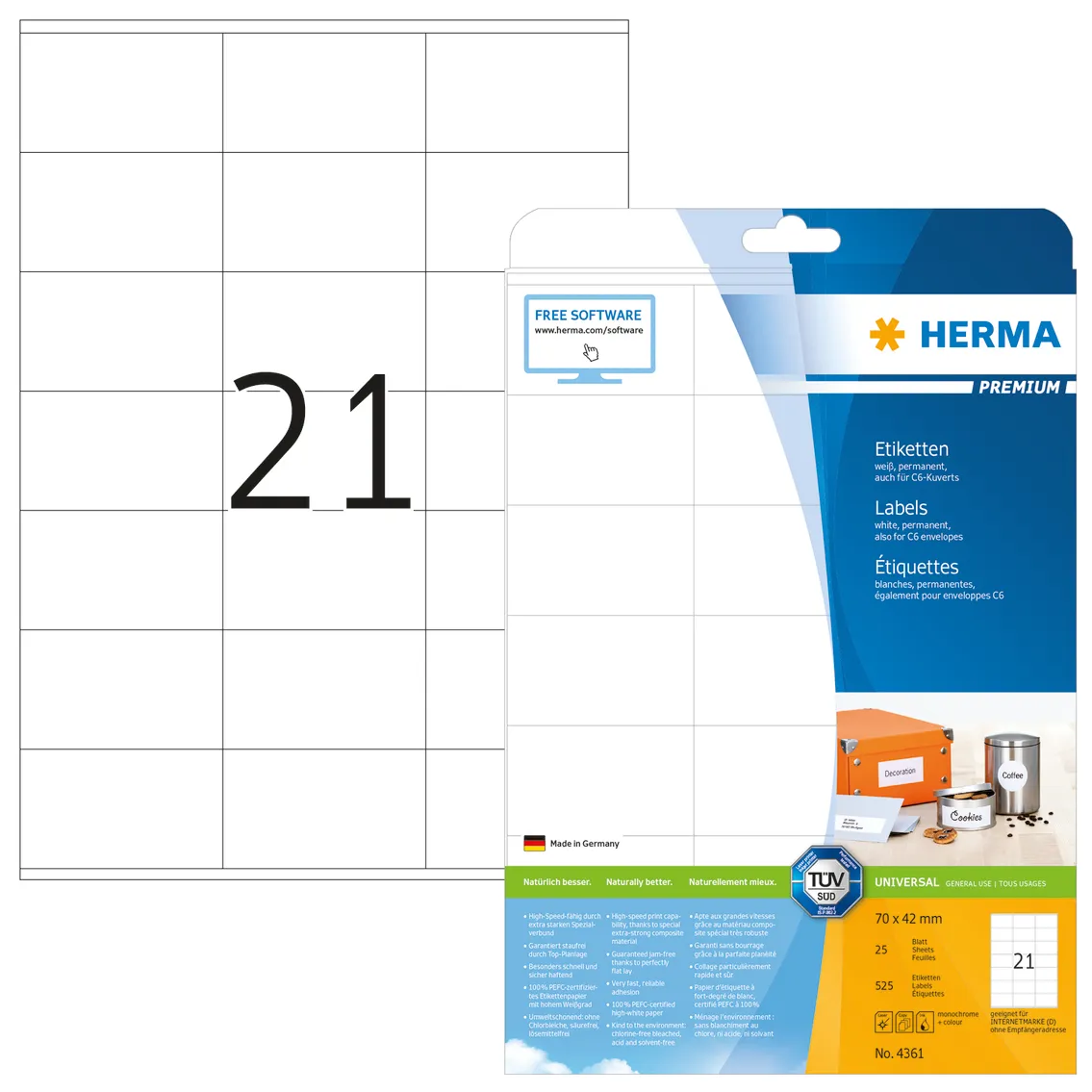 Herma label Premium 70x42 (525)