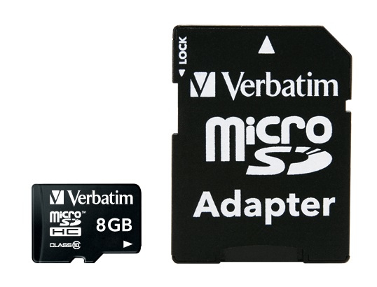 Verbatim 8GB - microSDHC +SD Adapter